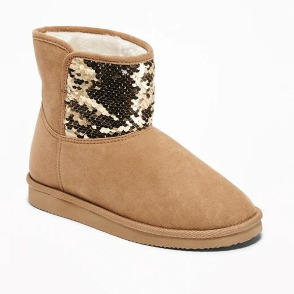 Old Navy Other - Faux-Suede Flip-Sequin Adoraboots for Girls
